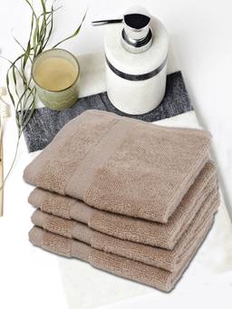 BIANCA - Beige Ultra Soft Zero Twist 100% Cotton Towel (Pack of 4)