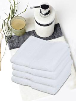 BIANCA - White Ultra Soft Zero Twist 100% Cotton Towel (Pack of 4)