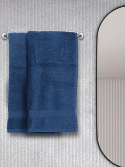 BIANCA - Navy Blue Ultra Soft Zero Twist 100% Cotton Towel (Pack of 2)