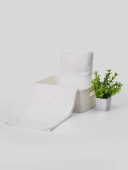 KOPA - White Quick Dry 100% Cotton Soft Terry Hand Towel (Pack of 2)