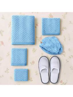 Cortina - Blue Microfiber Towel (Pack of 8)