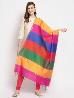 Dupatta Bazaar - Womens Multicolour Blended Silk