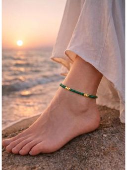 Arvino - Green Onyx Bead Anklet