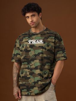 The Souled Store - Olive Thar: Off-Road Men Oversized T-shirt