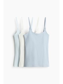 H&M - Women Blue Mama 3-Pack Nursing Strappy Tops