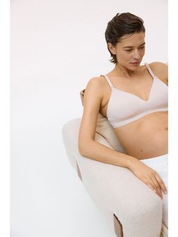 H&M - Women Beige Mama 2-Pack Padded Non-Wired Nursing Bras