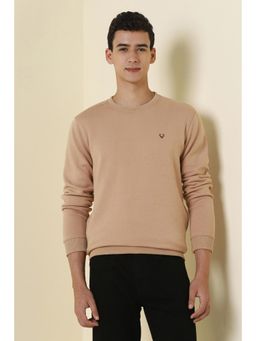 Allen Solly - Mens Beige Full Sleeves Casual Sweatshirt