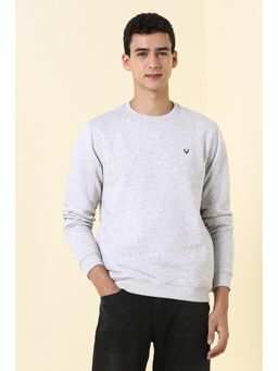 Allen Solly - Mens Grey Full Sleeves Casual Sweatshirt