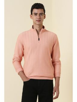 Allen Solly - Mens Peach Round Neck Full Sleeves Casual Sweatshirt