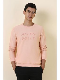 Allen Solly - Mens Peach Full Sleeves Casual Sweatshirt