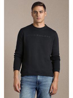 Louis Philippe - Mens Casual Black Graphic Print Sweatshirt