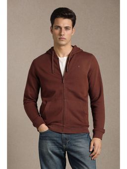 Louis Philippe - Mens Casual Brown Solid Jacket