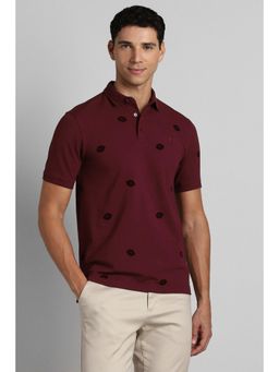 Simon Carter - Mens Printed Maroon T-Shirt
