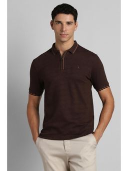 Simon Carter - Mens Textured Brown T-Shirt