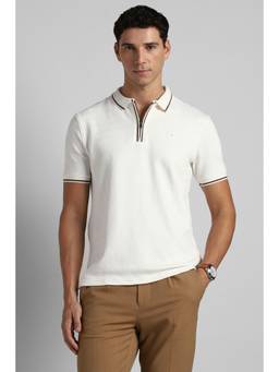 Simon Carter - Mens Textured White T-Shirt