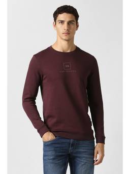 Van Heusen - Mens Maroon Graphic Print Sweatshirt
