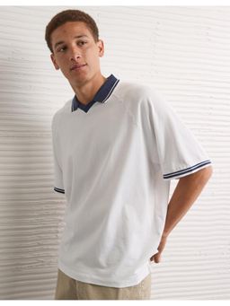 American Eagle - White Ae Soccer Polo Shirt