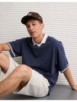 American Eagle - Navy Blue Ae Soccer Polo Shirt