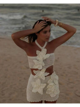 MISS MOSA BY AKANKSHA - Women White Lia Summer Lily Top with Skirt