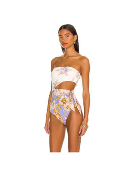 MISS MOSA BY AKANKSHA - Women Multi-Color Maillot Swimsuit with Sarong