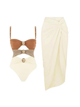 MISS MOSA BY AKANKSHA - Women Multi-Color Marie Luxe Swimsuit with Skirt