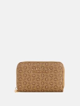 Guess - Tan Printed Saffron Zip Around Wallet