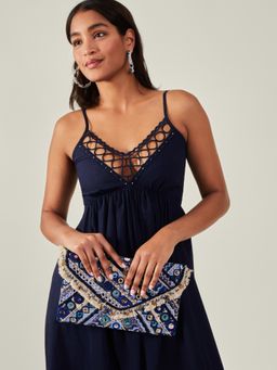 Accessorize London - Women's Blue Clutch