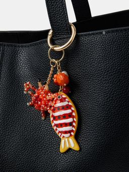 Accessorize London - Women's Multi-Color Fish Beaded Bag Charm
