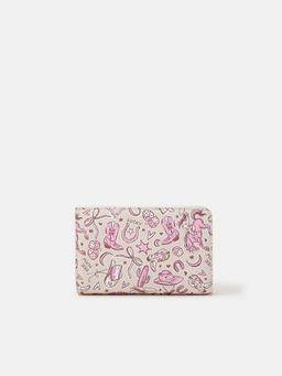 Accessorize London - Women's Cream Cowboy Print Wallet