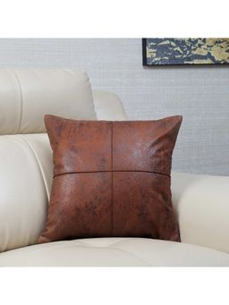 HomeTown - Lu x e Living Leather Cushion Cover 40 x 40 Cm in Brown Colour