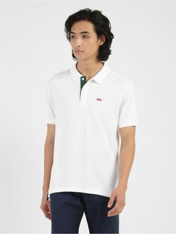 Levi's - Men White Solid Polo T-Shirt