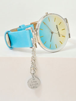 Pipa Bella by Nykaa Fashion - Silver-Plated Live Laugh Love Watch Charm