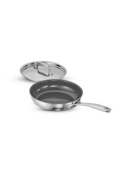 TRAMONTINA - Fusao Triply Ceramic Fry Pan EX Non-Toxic(No PFAS/PFOA/PTFE) w/SS 304 Lid