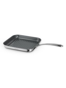 TRAMONTINA - Fusao Triply Ceramic Grill Pan EX Non-Toxic(No PFAS/PFOA/PTFE) w/SS 304 Lid (26 cm)