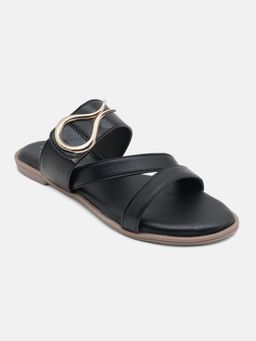 SCENTRA - Ane Black Multi Strap Flats