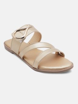 SCENTRA - Ane Gold Multi Strap Flats