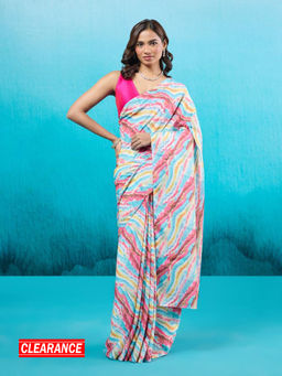 Gajra Gang - A Pickled Jar Multi Color Printed Saree (Free Size)