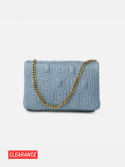 RSVP by Nykaa Fashion - Blue Self Stitched Quilted Rectangular Crossbody Bag