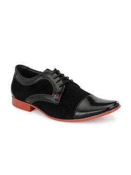 Hitz - Men's Black Leather Formal Lace Up Shoes