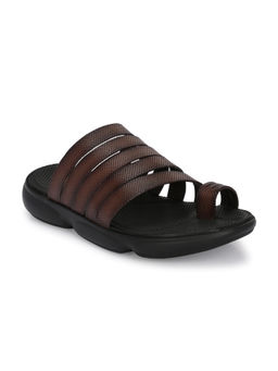 Hitz - Men's Brown Leather Daily Wear Sandals