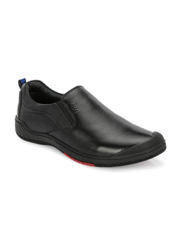 Hitz - Men's Black Leather Casual Loafers