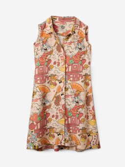 The Souled Store - Official Tom and Jerry: Chaos Girls Cotton Dresses