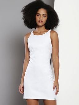 Calvin Klein - Polyester Round Neck Mini Dress