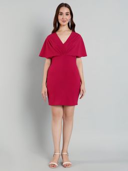MISH - LUXE By Mish Solid Pink Mini Dress