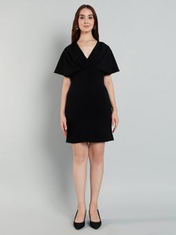 MISH - LUXE By Mish Solid Black Mini Dress