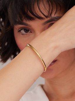 Palmonas - Gilded Oval Cuff Bracelet for Womens Waterproof and Anti-Tarnish