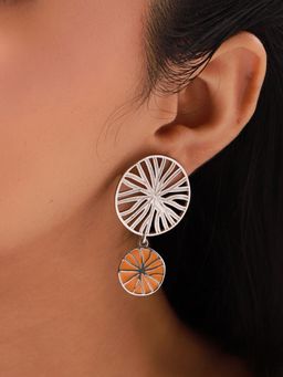 Voylla - Yellow Fractals In Nature Eternal Tendril Drop Earrings