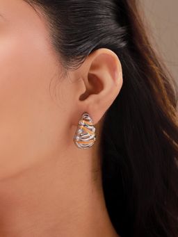 Voylla - Orange Fractals In Nature Aqua Recura Drop Earrings