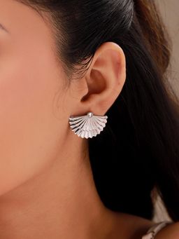 Voylla - White Fractals In Nature Wild Fracta Stud Earrings