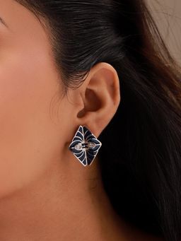 Voylla - Blue Fractals In Nature Stellar Fracta Stud Earrings